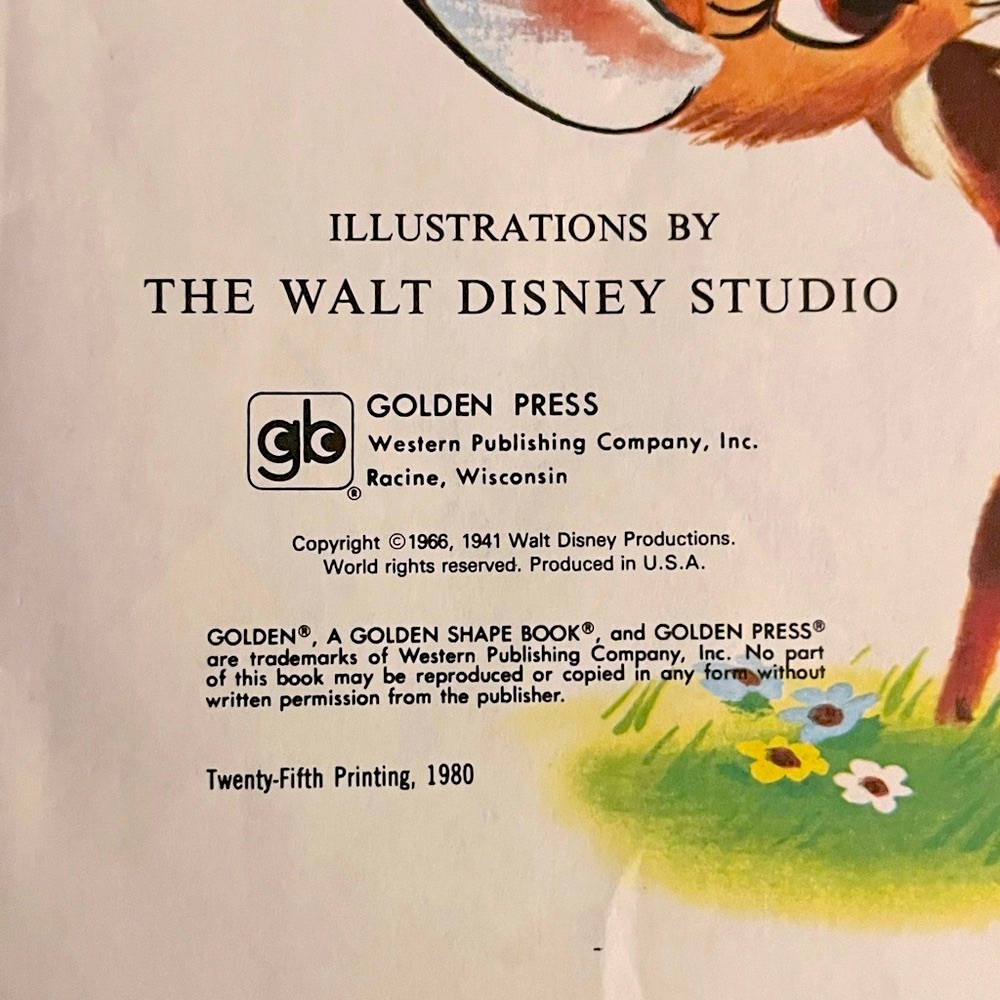 💙”The Bambi Book” (1980) by Walt Disney Company/Golden Press Children’s Book💙 - Picture 4 of 16